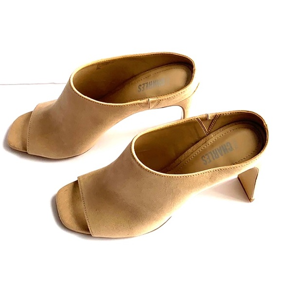 CHARLES STYLE SUEDE MULES.          Sz 8M - Picture 2 of 3